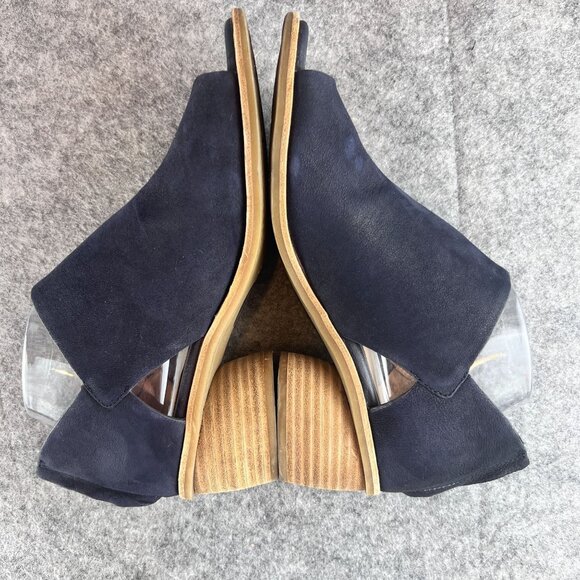 Sofft Women's Sky Navy Carleigh Bootie Size 10M Back Zippers 2"  Stacked Heel - Picture 8 of 16